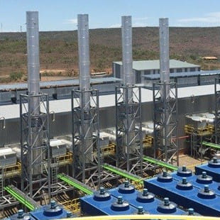 Illustration of gas turbines that could be built on the site if planning permission is granted